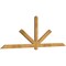 Ekena Millwork Kennewick Rough Sawn Timber Gable Bracket, Western Red Cedar, 108"W x 36"H x 2"D x 4"F, 8/12 Pitch GBW108X36X0204KEN00RWR - alternate 4